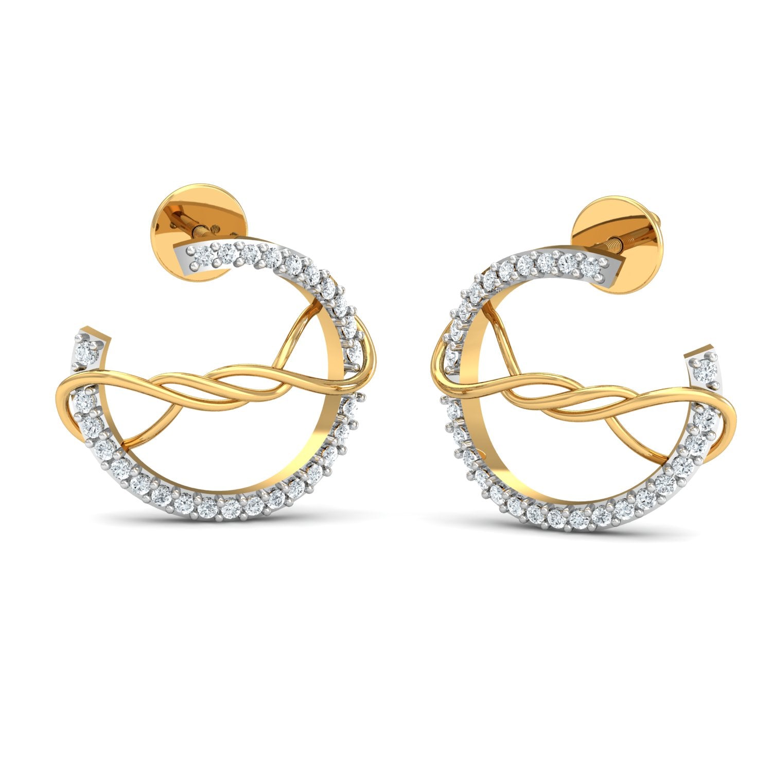 Nidal Jewels | Love Loop Gold and Diamond Pendant Set