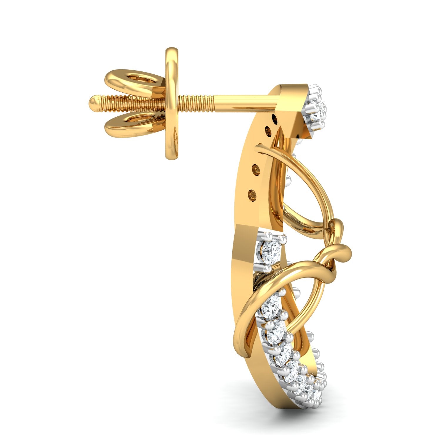 Nidal Jewels | Love Loop Gold and Diamond Pendant Set