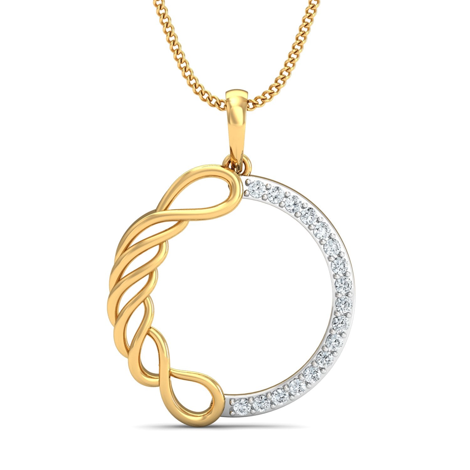 Nidal Jewels | Glow Gold and Diamond Pendant Set