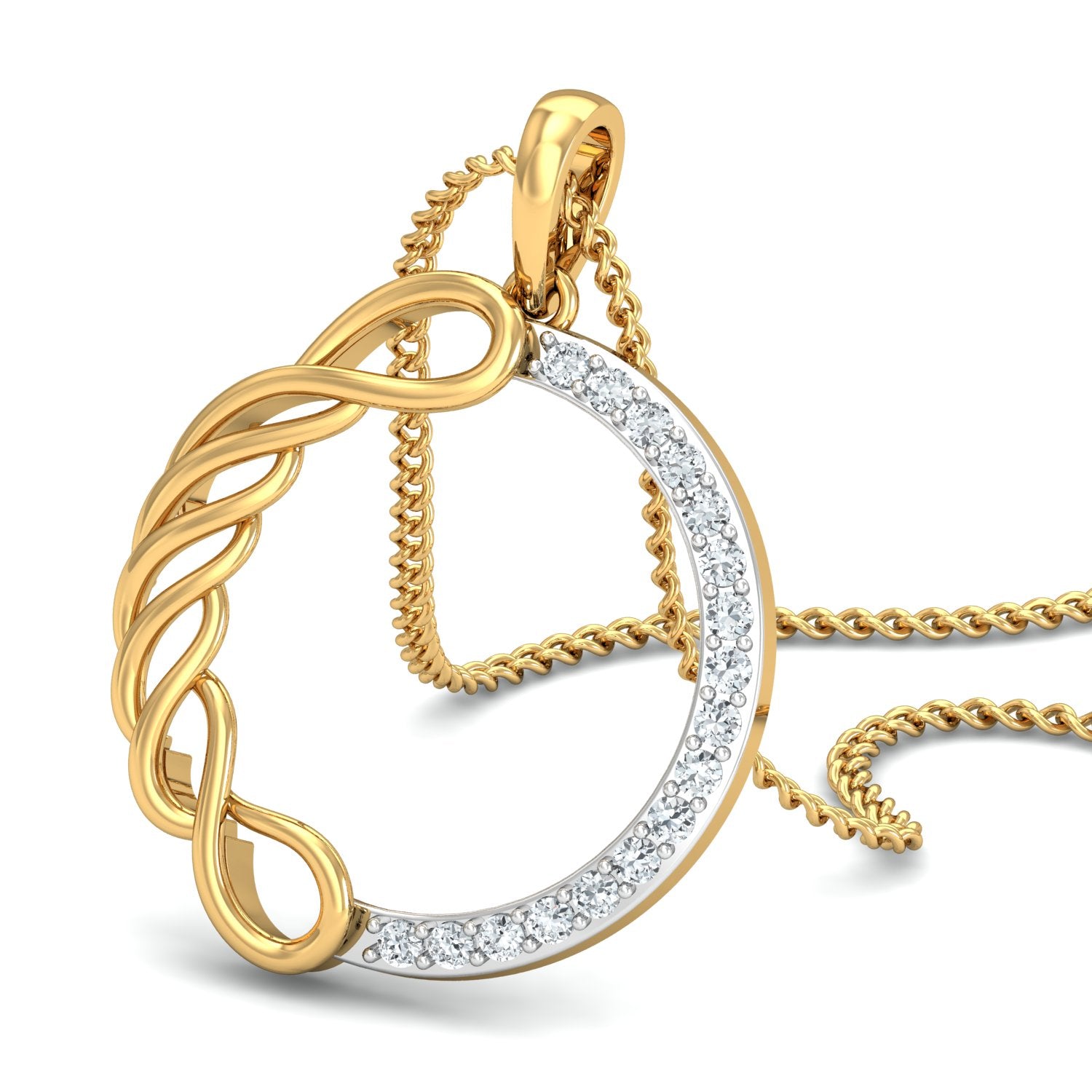 Nidal Jewels | Glow Gold and Diamond Pendant Set