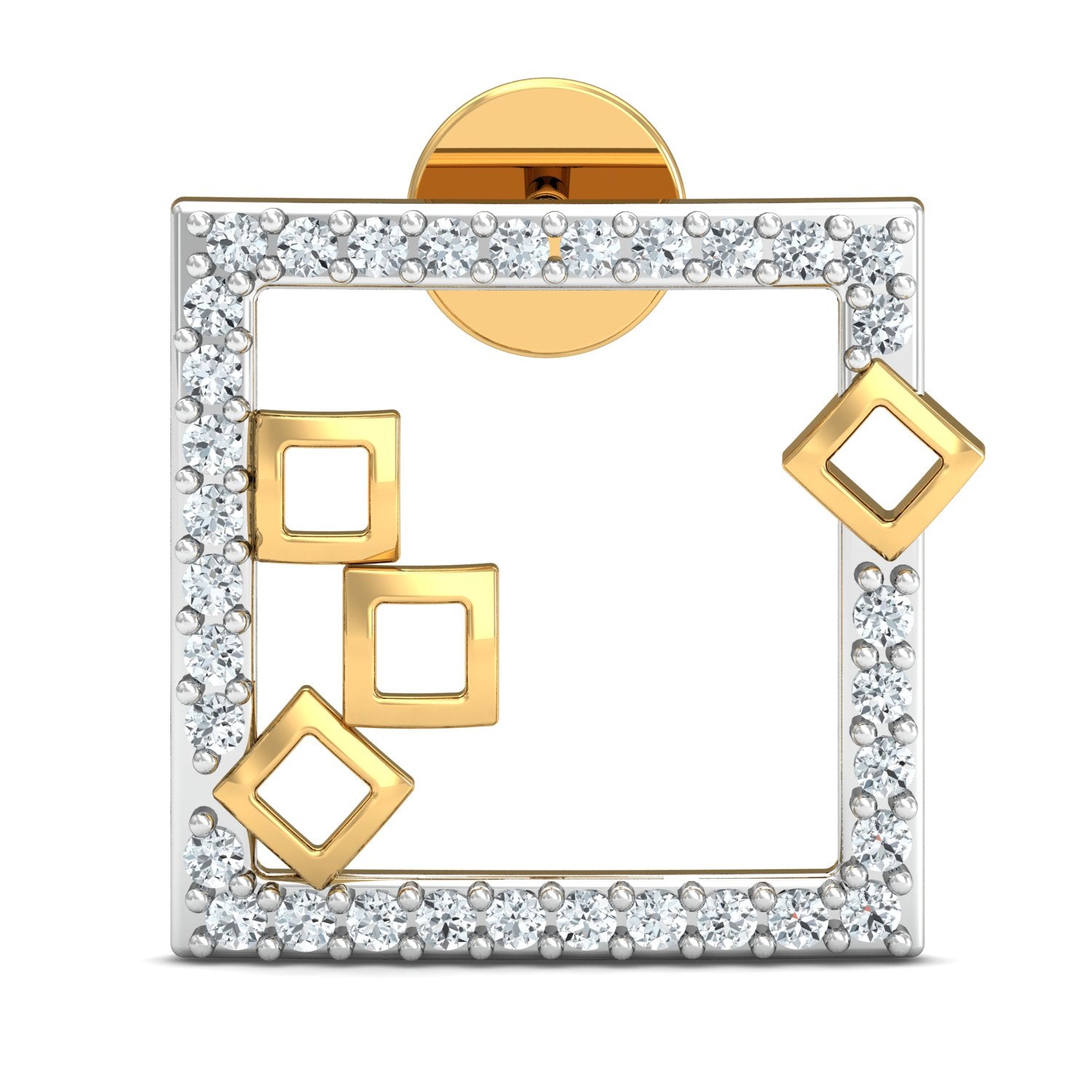 Nidal Jewels | Cosmic Cube Gold and Diamond Pendant Set - Nidal Jewels