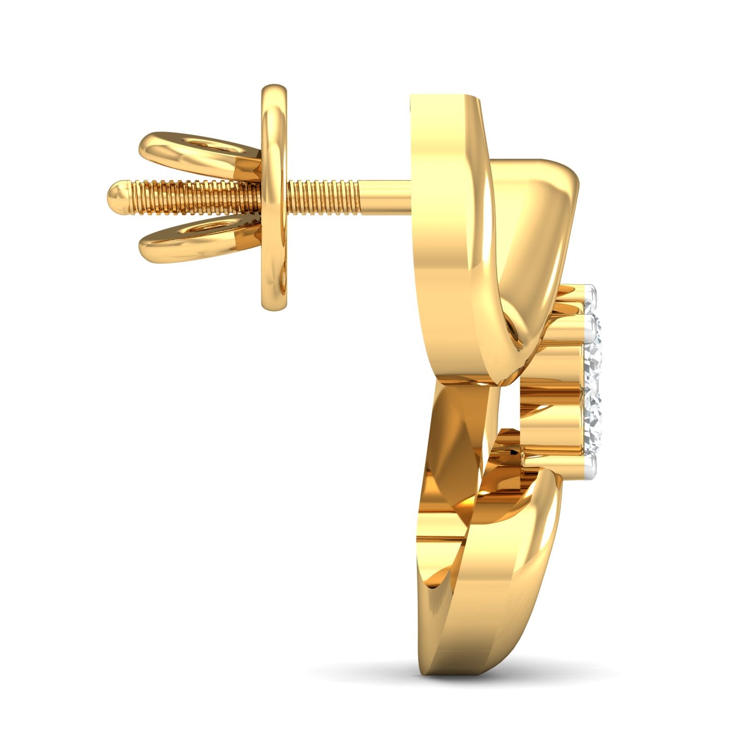 Nidal Jewels | Swirls Gold and Diamond Pendant Set