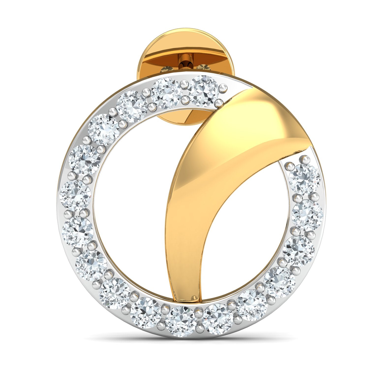 Nidal Jewels | Crescent Charm Gold and Diamond Pendant Set