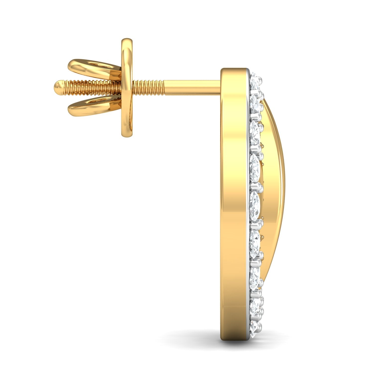 Nidal Jewels | Crescent Charm Gold and Diamond Pendant Set