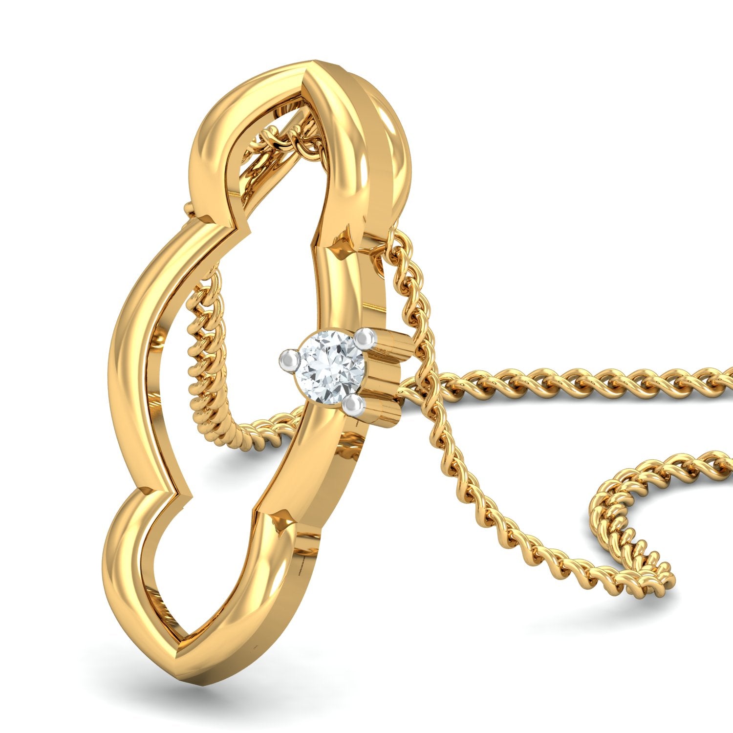 Nidal Jewels | Golden Cloudlet Gold and Diamond Pendant Set