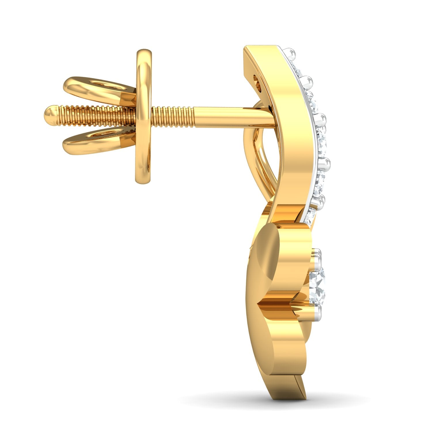 Nidal Jewels | Diamond-Winged Flower Gold and Diamond Pendant Set