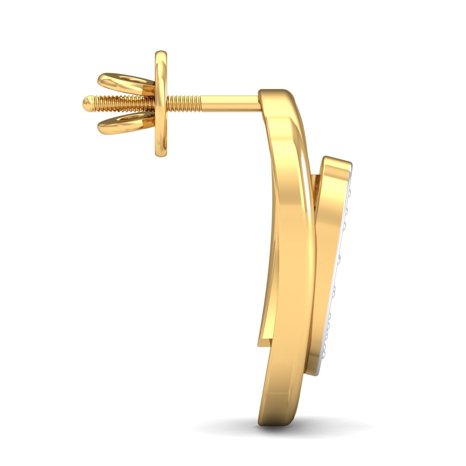 Nidal Jewels | Curved Charm Gold and Diamond Pendant Set