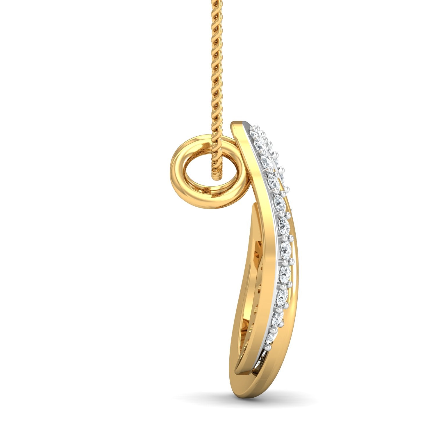 Nidal Jewels | Eternal Loop Gold and Diamond Pendant Set - Nidal Jewels