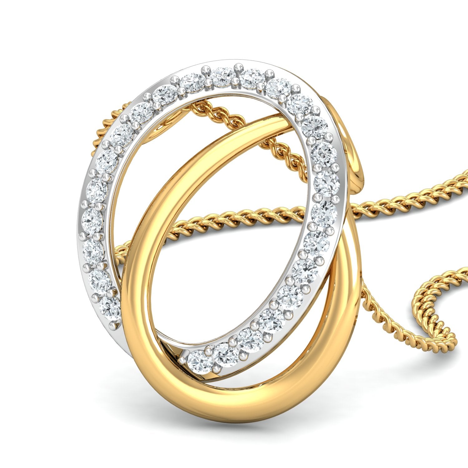 Nidal Jewels | Eternal Loop Gold and Diamond Pendant Set - Nidal Jewels