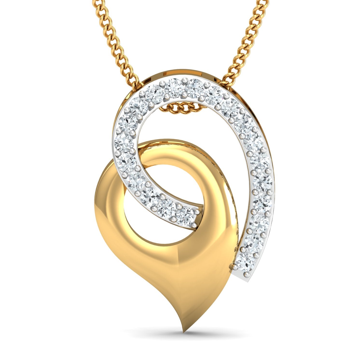 Nidal Jewels | Lovise Flame Gold and Diamond Pendant Set