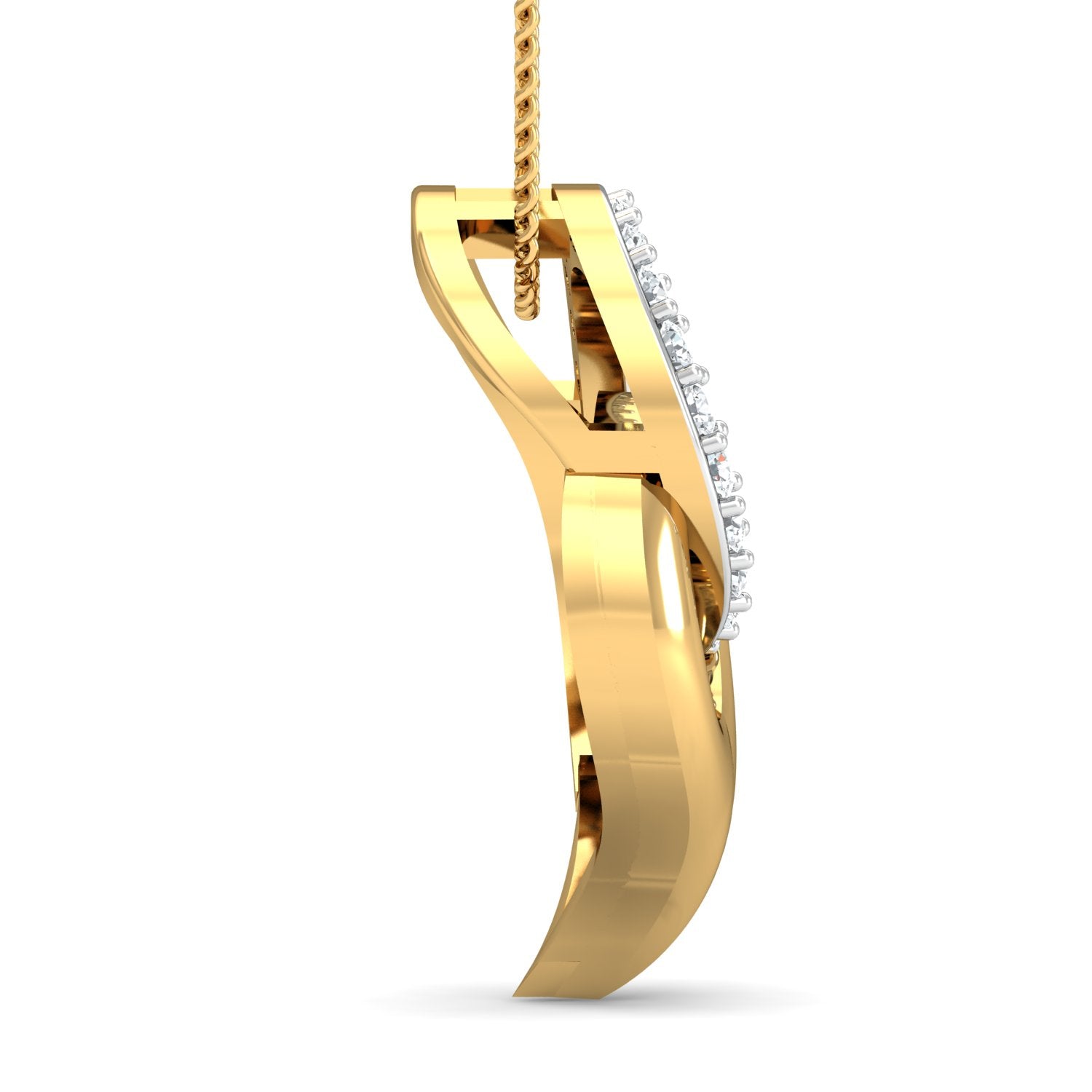 Nidal Jewels | Lovise Flame Gold and Diamond Pendant Set