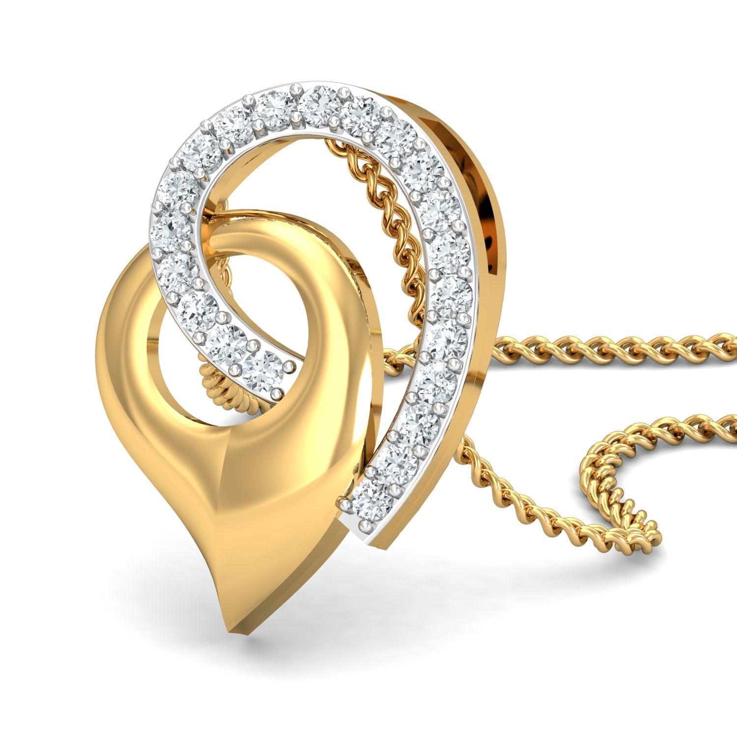 Nidal Jewels | Lovise Flame Gold and Diamond Pendant Set