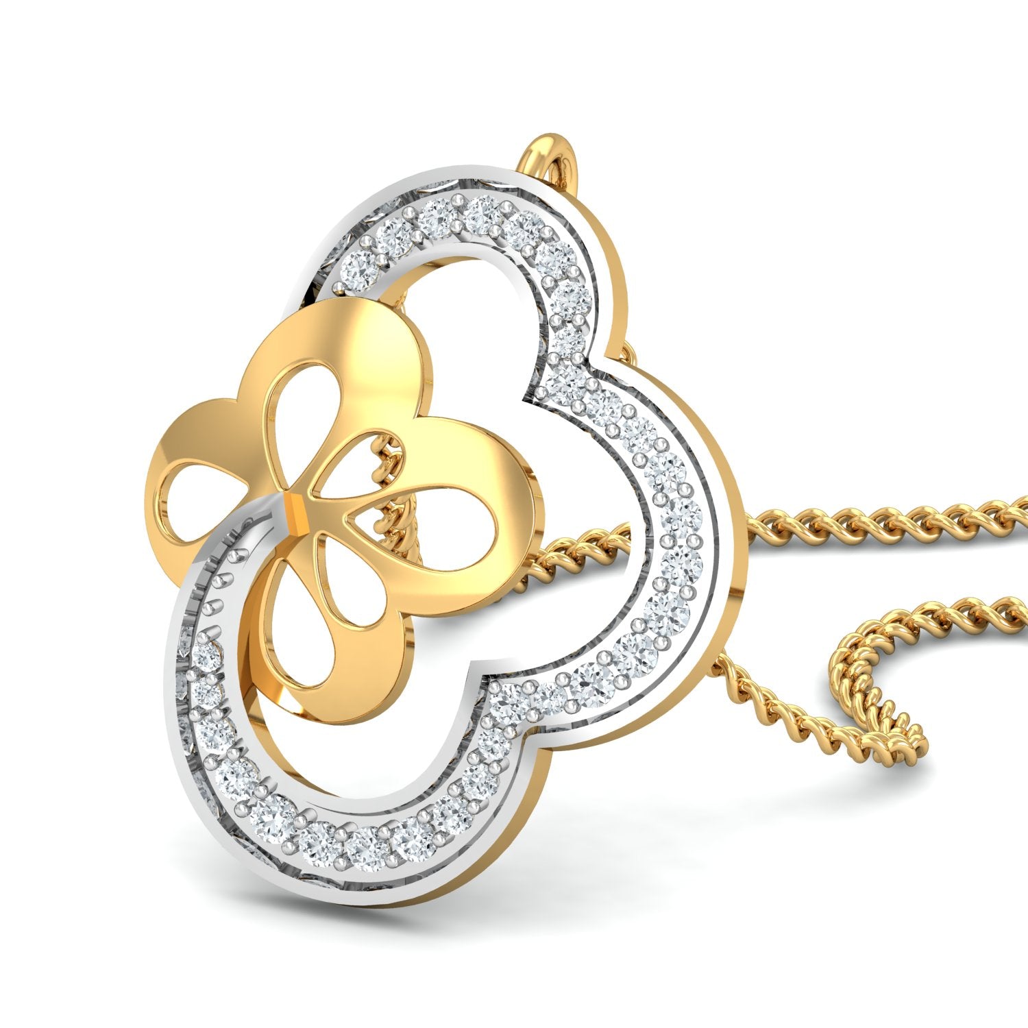 Nidal Jewels | Stellar Bloom Gold and Diamond Pendant Set