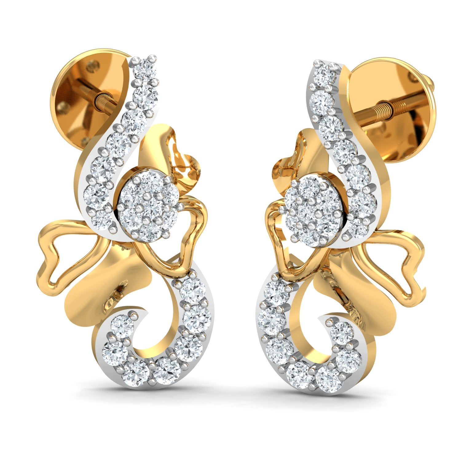 Nidal Jewels | Elegant Floral Gold and Diamond Pendant Set