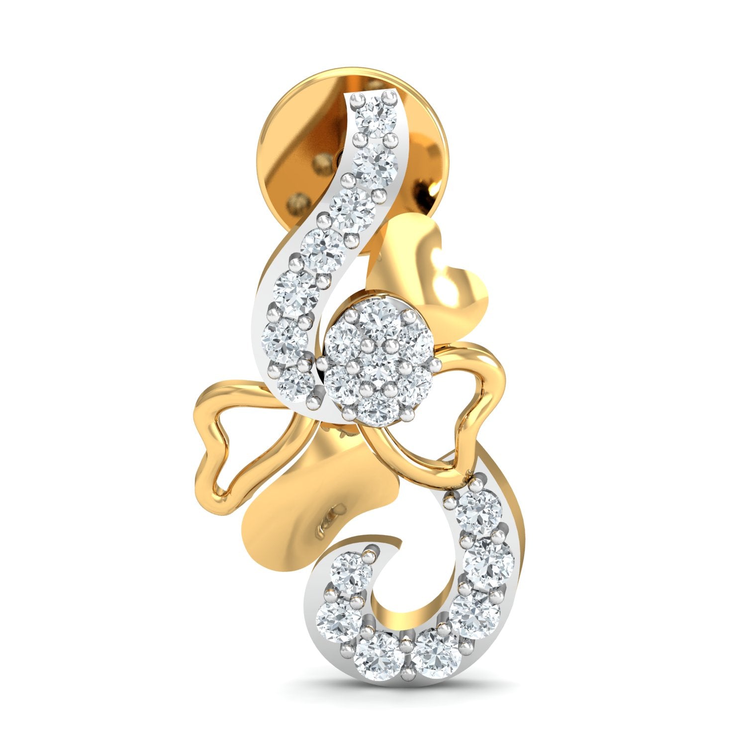 Nidal Jewels | Elegant Floral Gold and Diamond Pendant Set