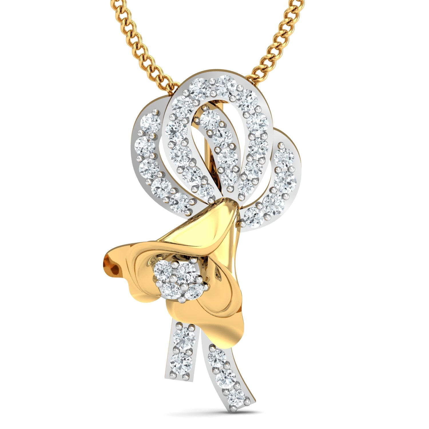 Nidal jewels | Bella Gold and Diamond Pendant Set