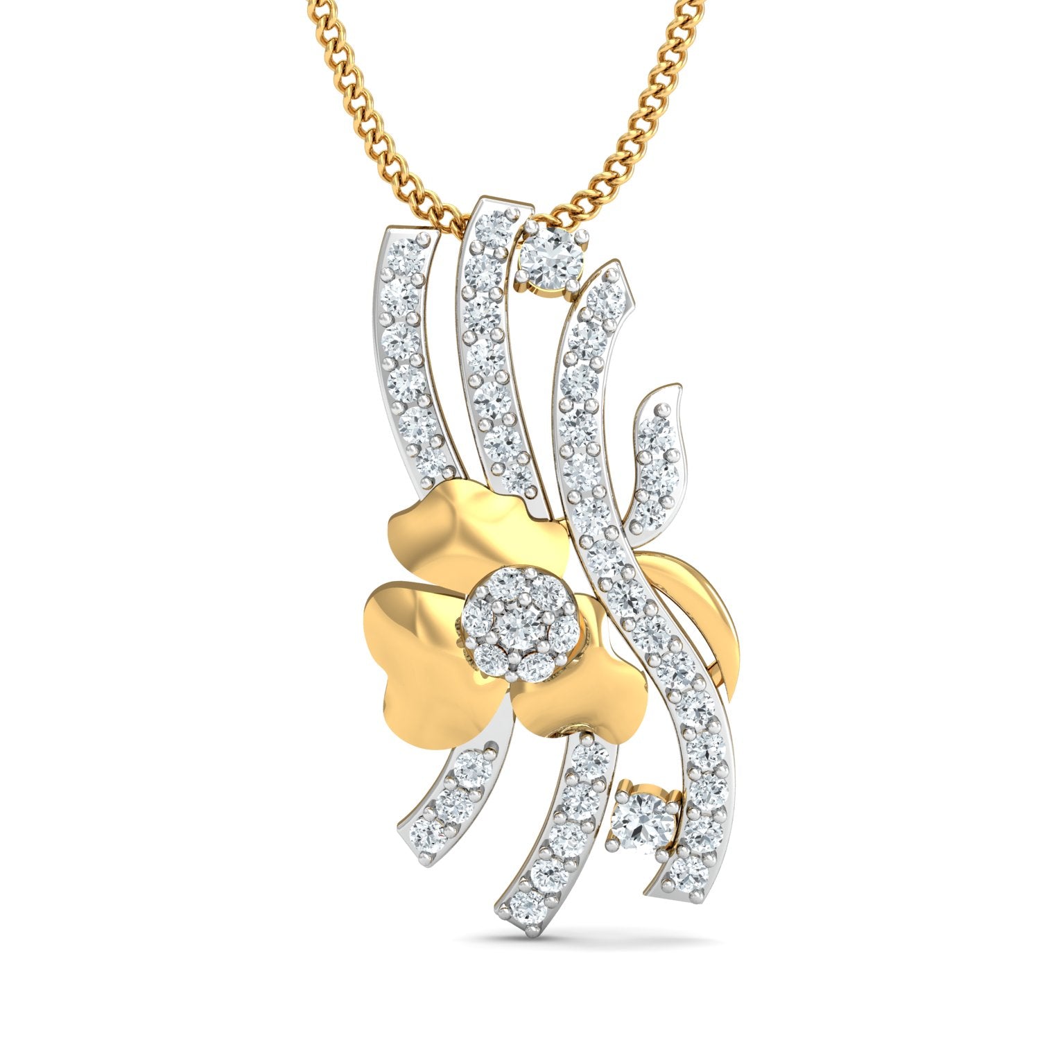 Nidal Jewels | Love Petals Gold and Diamond Pendant Set