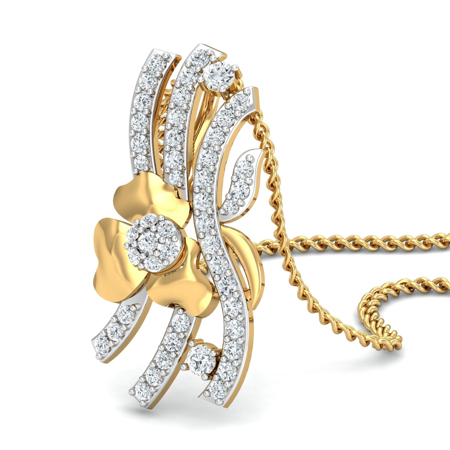 Nidal Jewels | Love Petals Gold and Diamond Pendant Set