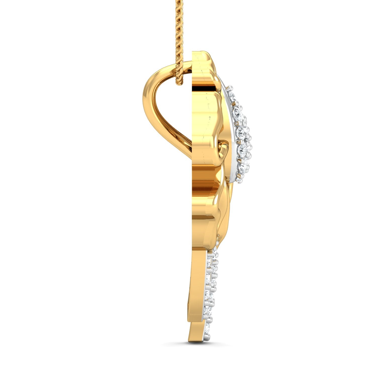 Nidal Jewels | Golden Gleam  Diamond Pendant Set