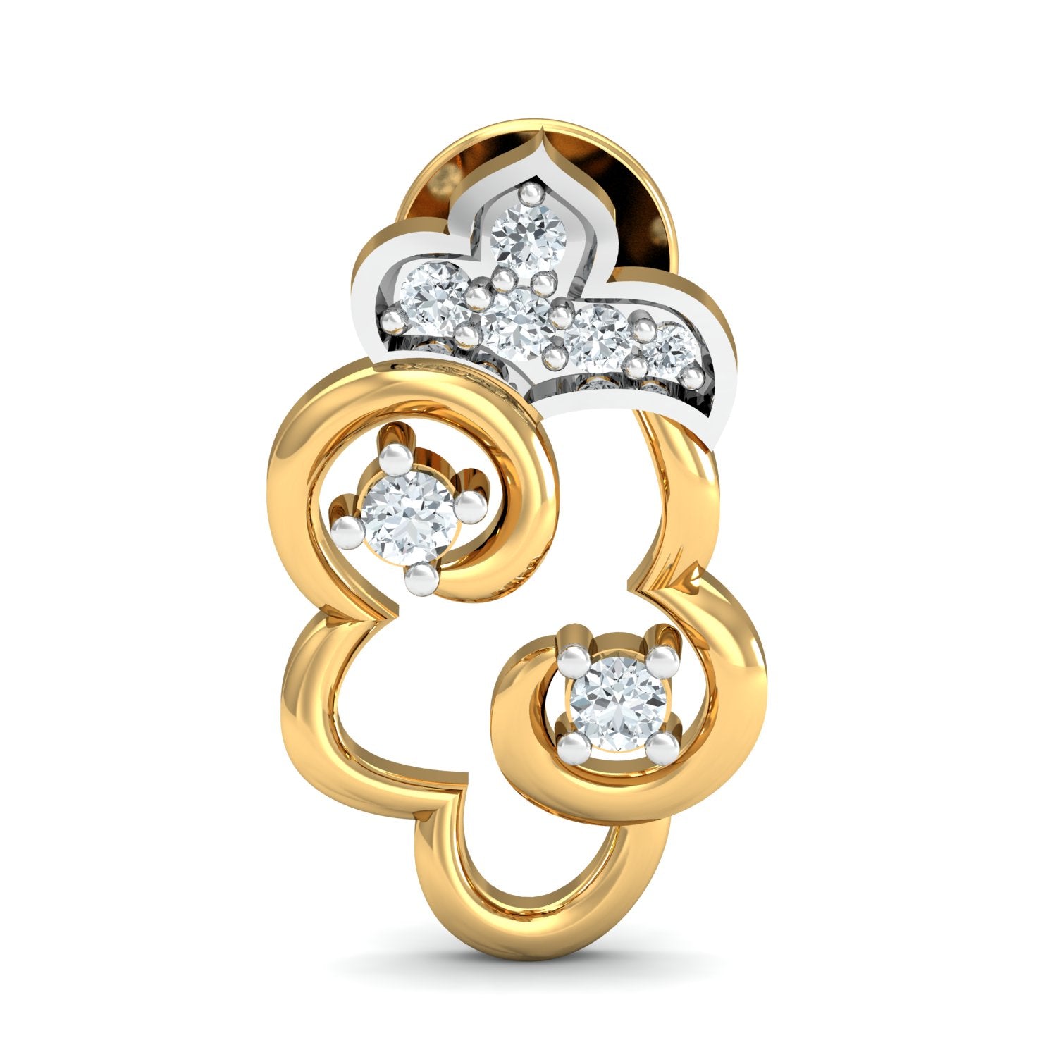 Nidal Jewels | Meadow Melody Mixed Metal Diamond Pendant - Nidal Jewels