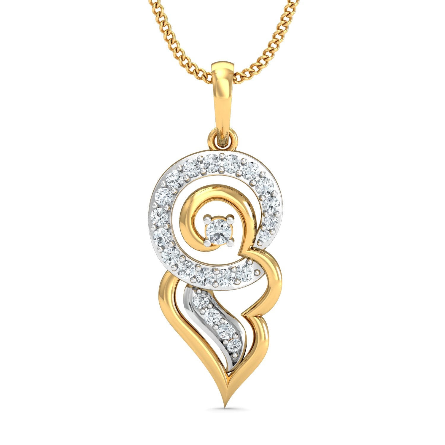 Nidal Jewels | Serenade Swirl Solitaire Pendant