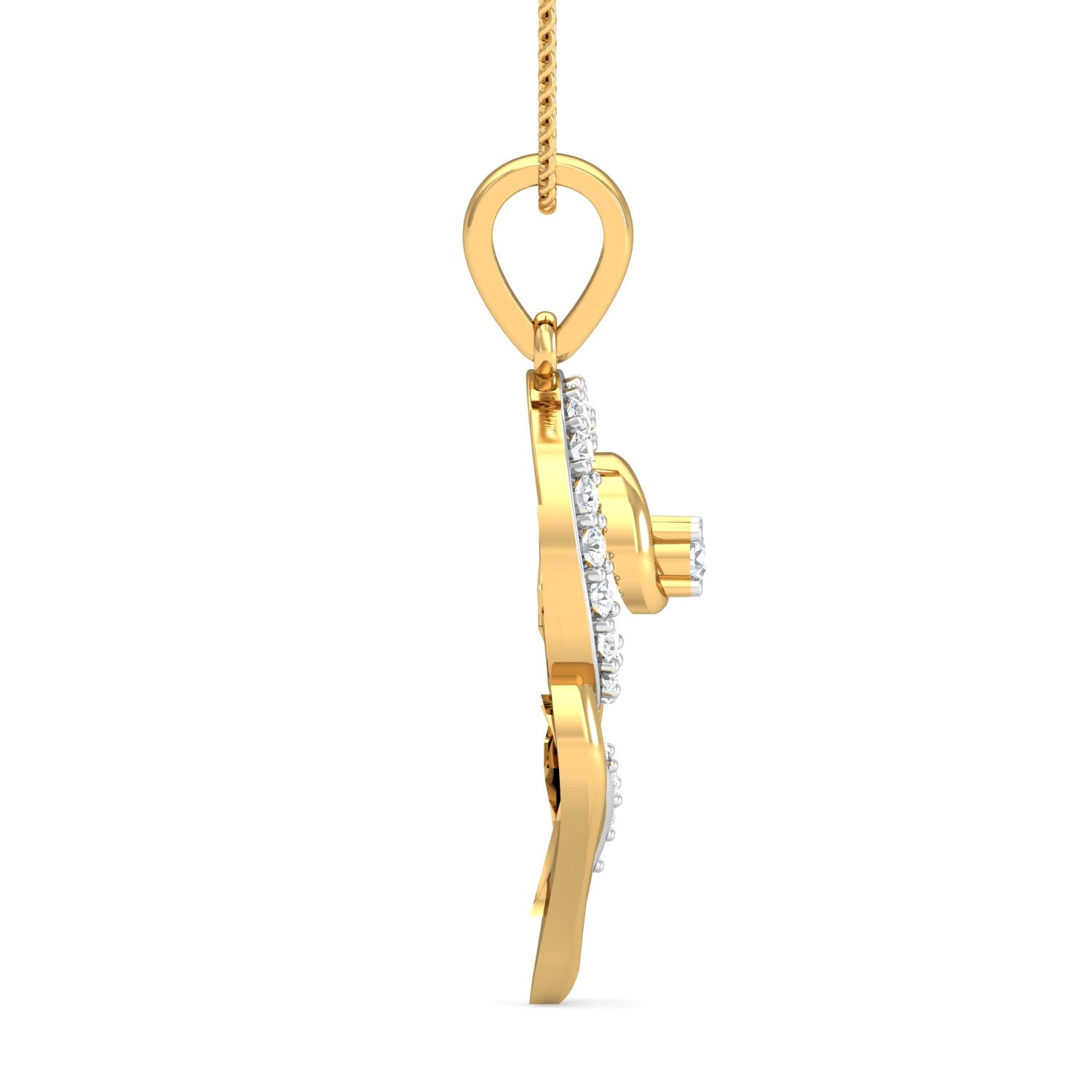 Nidal Jewels | Heartfelt Swirl Gold and Diamond Pendant Set