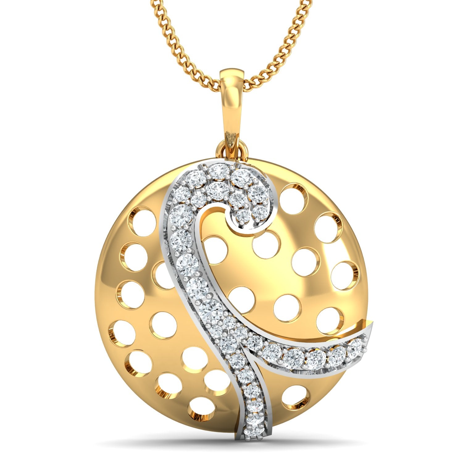Nidal Jewels | Diamond Globe Gold Pendant Set
