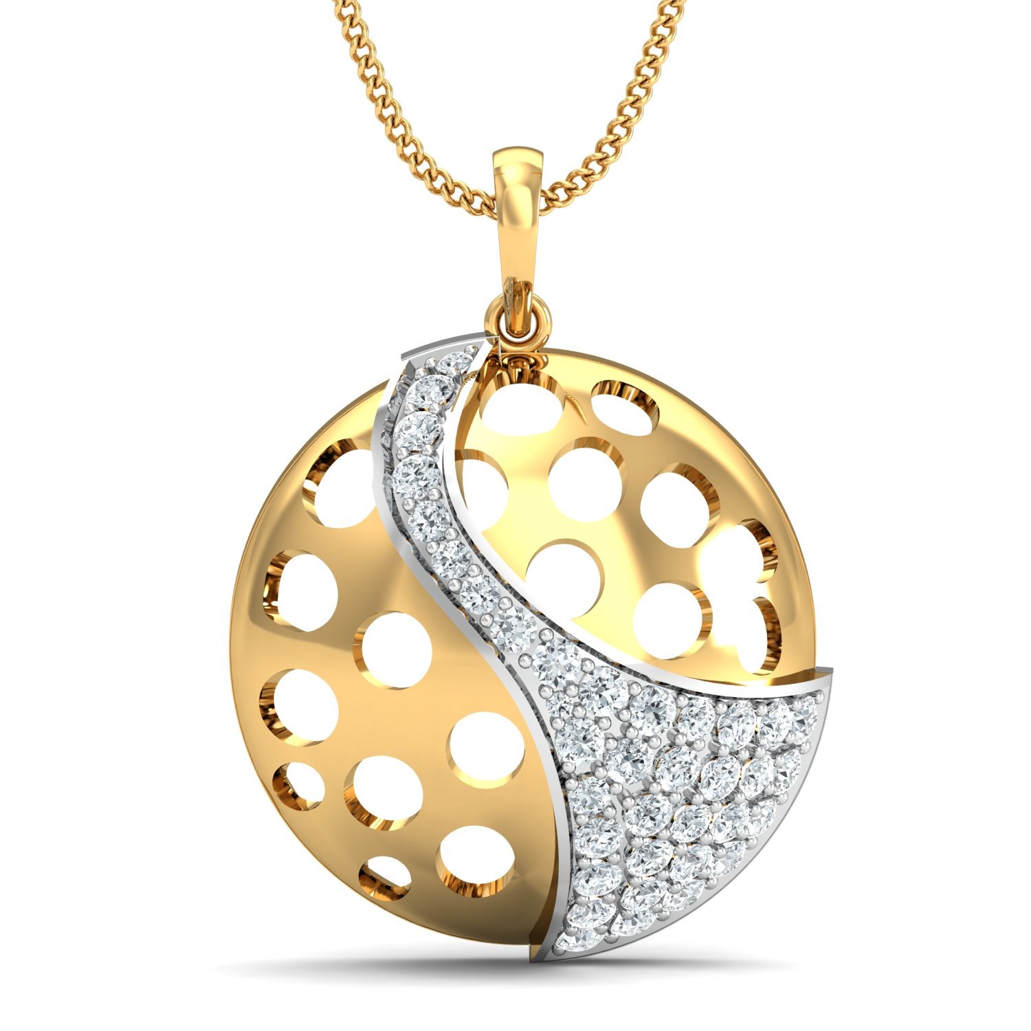 Nidal Jewels | Diamond Encrusted Gold Pendant Set
