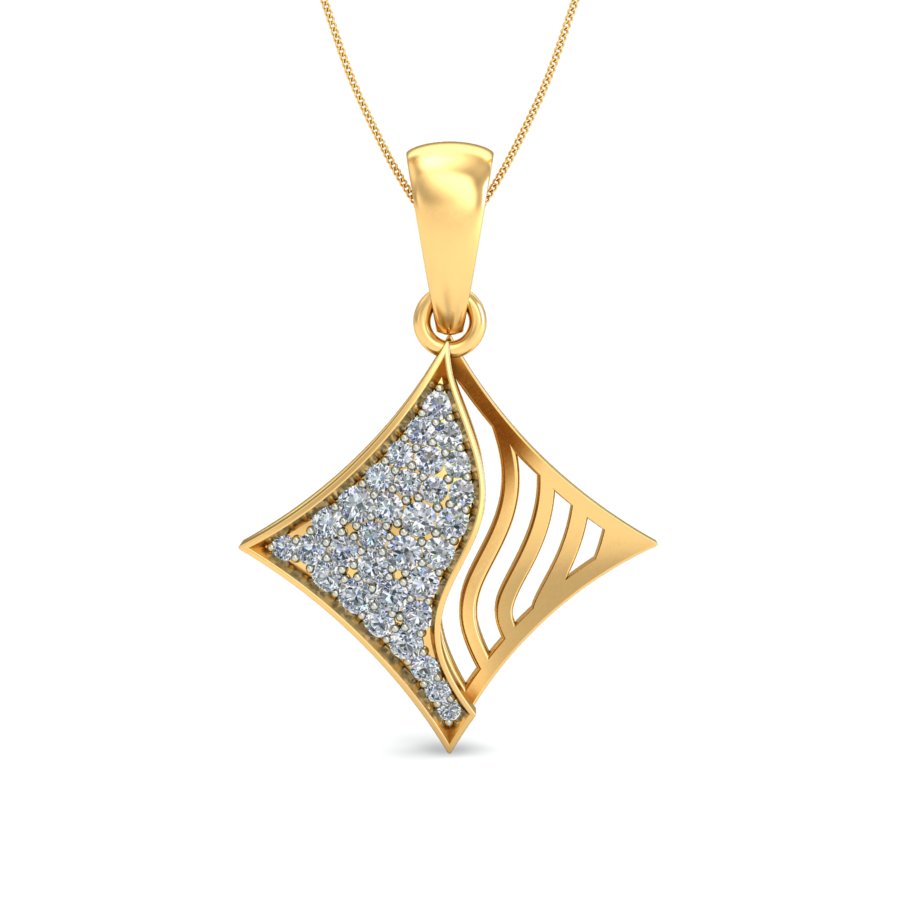 Nidal Jewels | Luminous Arc Gold and Diamond Pendant Set