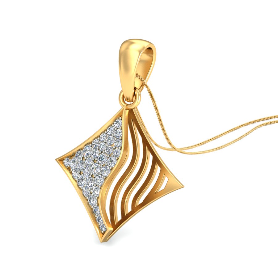 Nidal Jewels | Luminous Arc Gold and Diamond Pendant Set