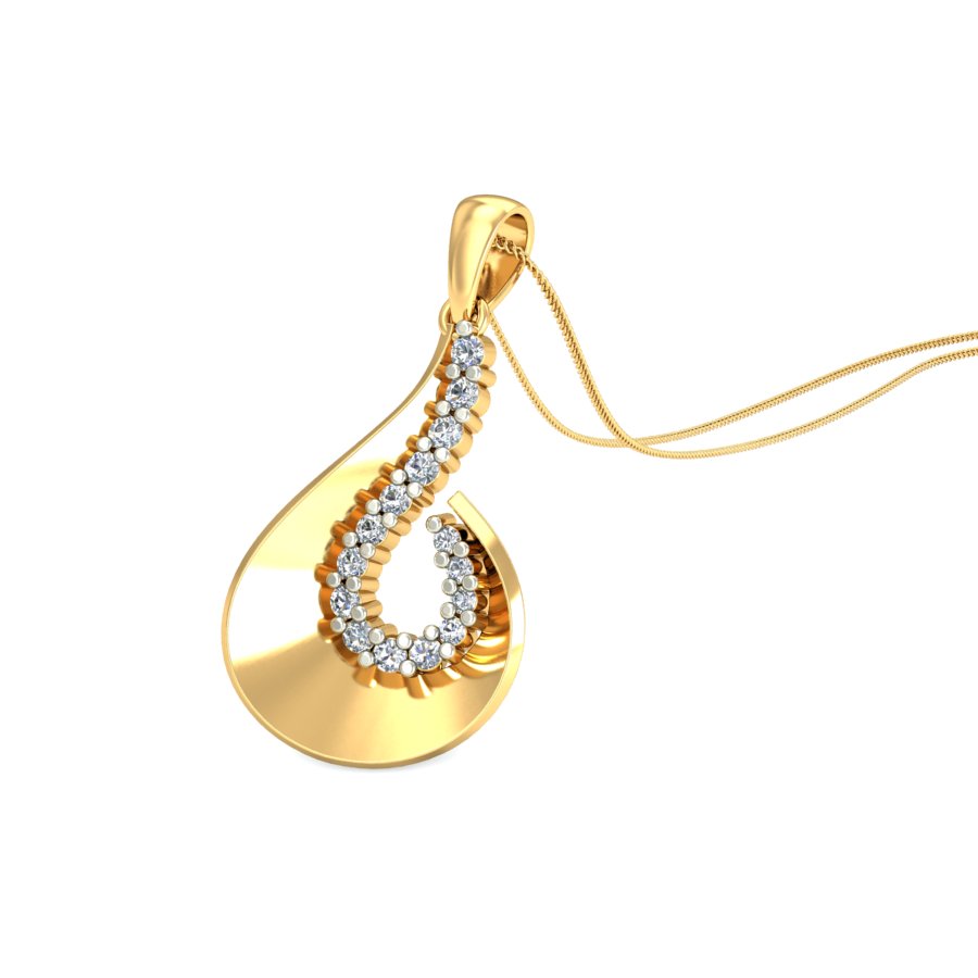 Nidal Jewels | Frosted Gold and Diamond Pendant Set