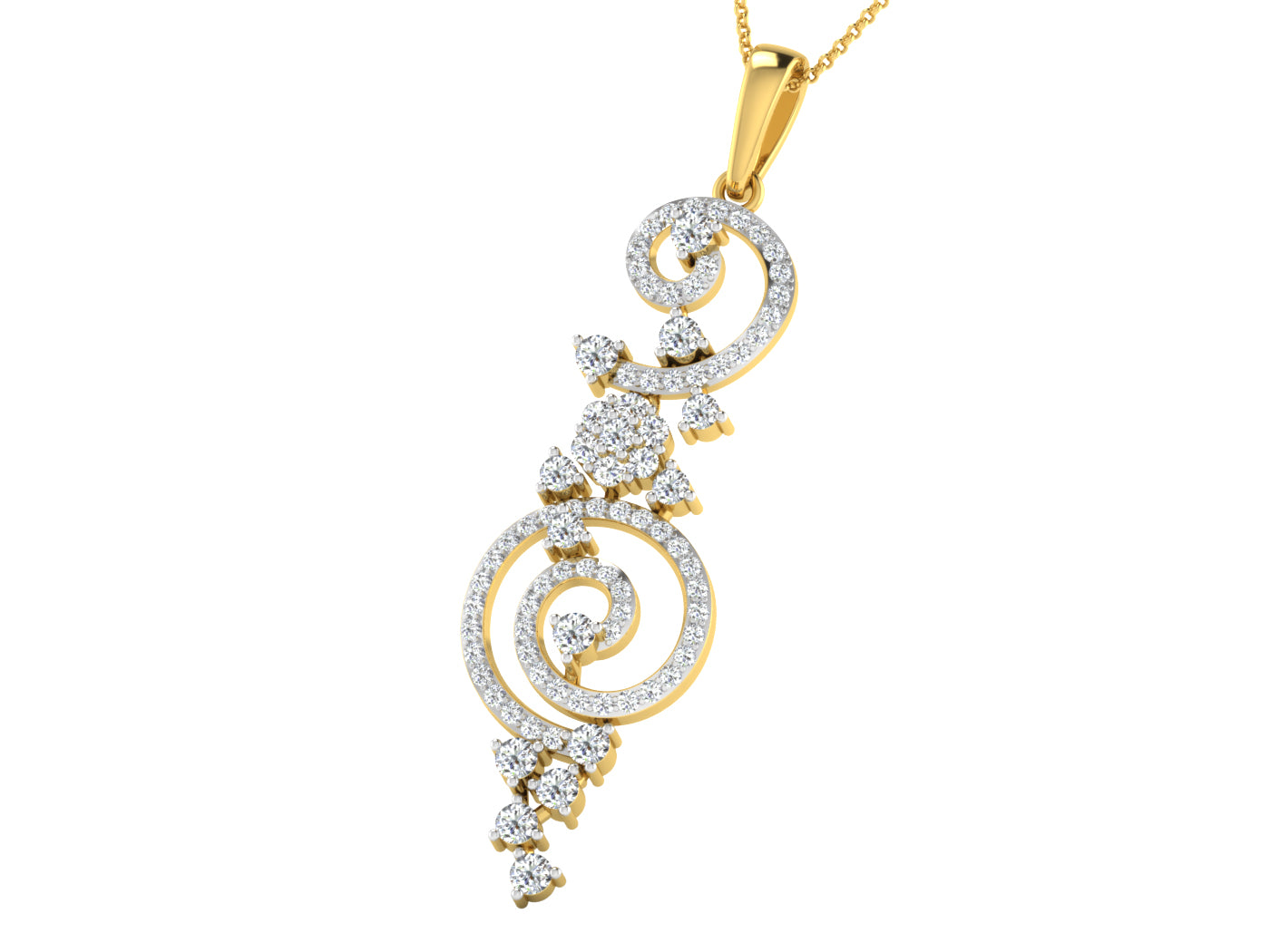 Nidal Jewels | Lustre Gold and Diamond Pendant Set - Nidal Jewels