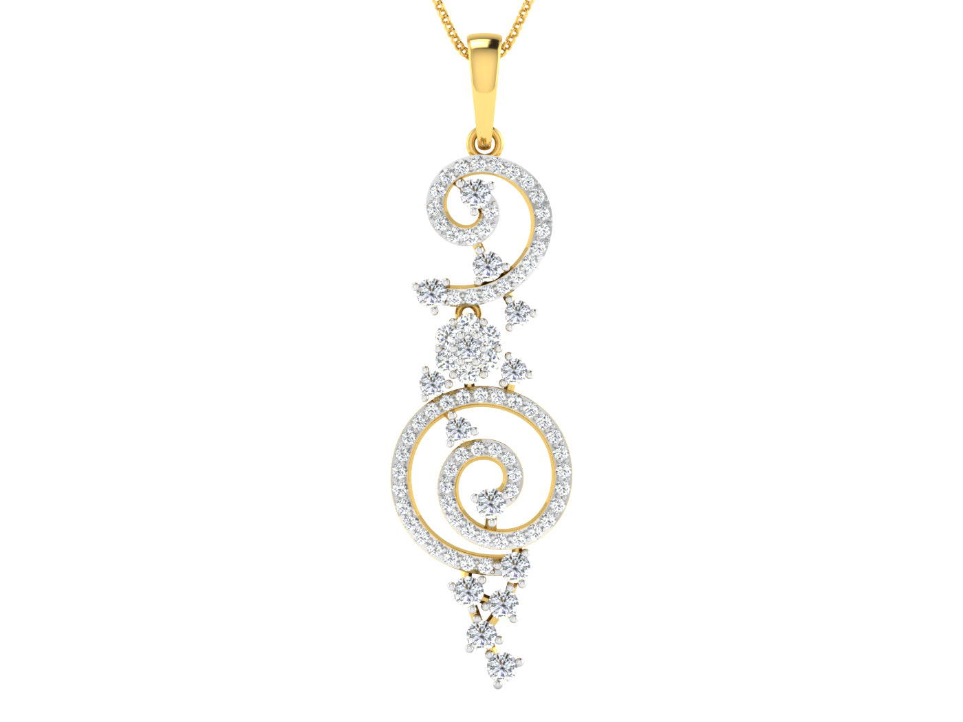 Nidal Jewels | Lustre Gold and Diamond Pendant Set - Nidal Jewels