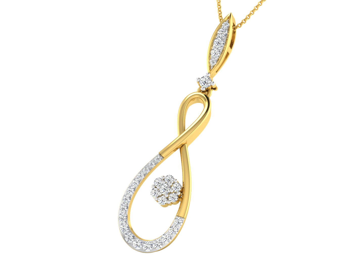 Nidal Jewels | Eternal Bloom Solitaire Pendant Set
