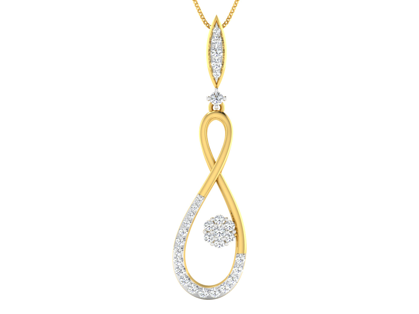 Nidal Jewels | Eternal Bloom Solitaire Pendant Set