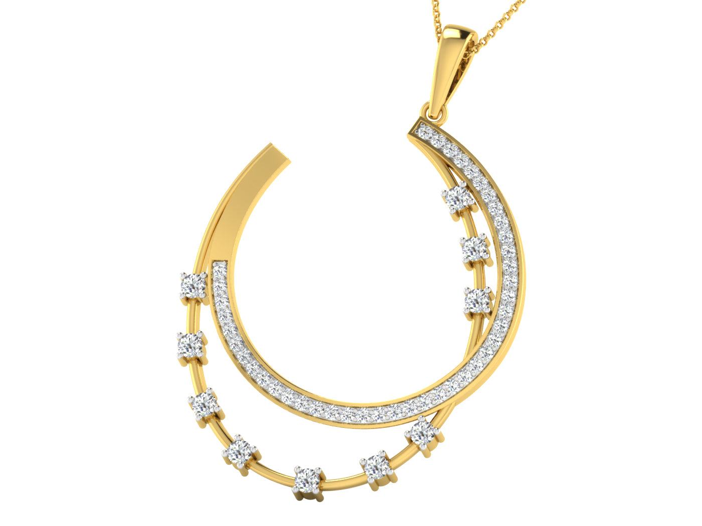 Nidal Jewels | Seraph Gold and Diamond Pendant Set - Nidal Jewels