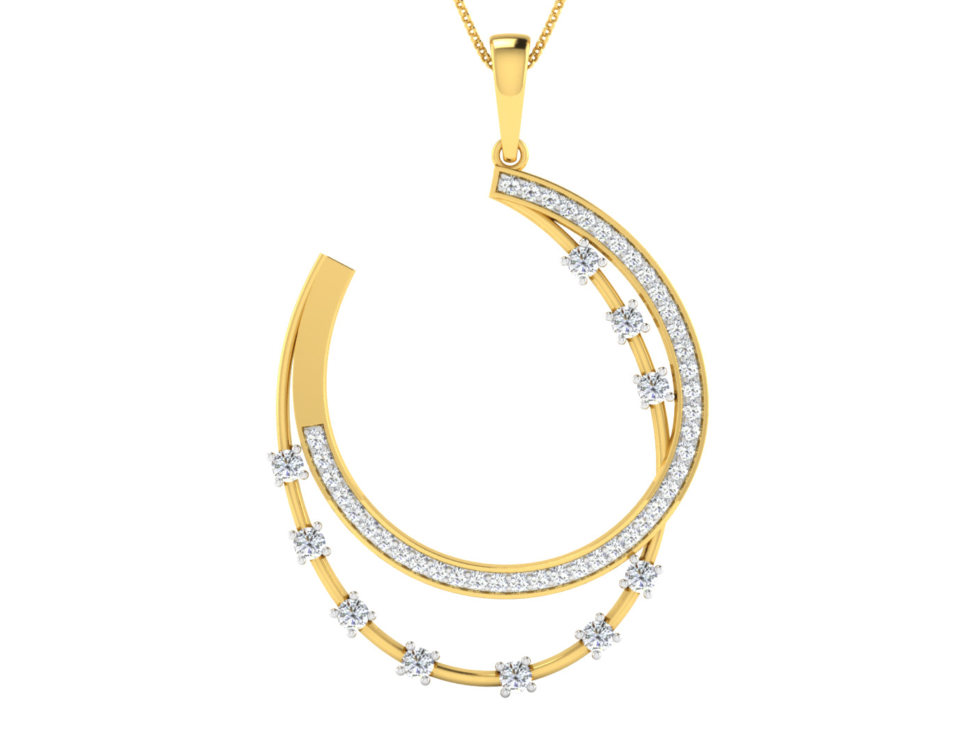 Nidal Jewels | Seraph Gold and Diamond Pendant Set - Nidal Jewels