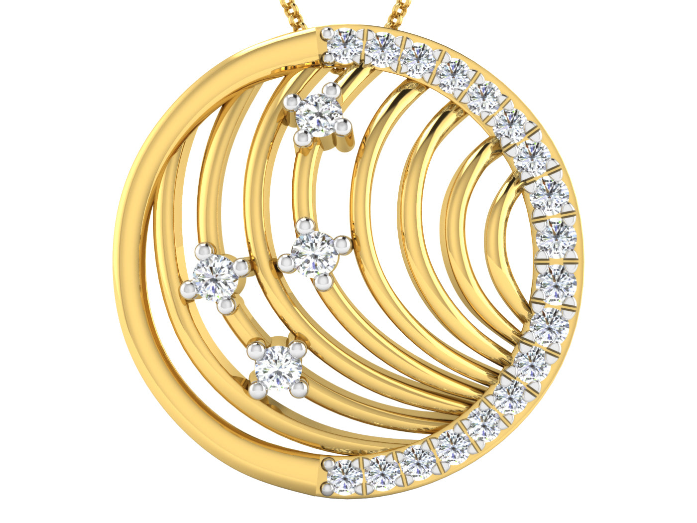 Nidal Jewels | Elara Gold and Diamond Pendant Set - Nidal Jewels