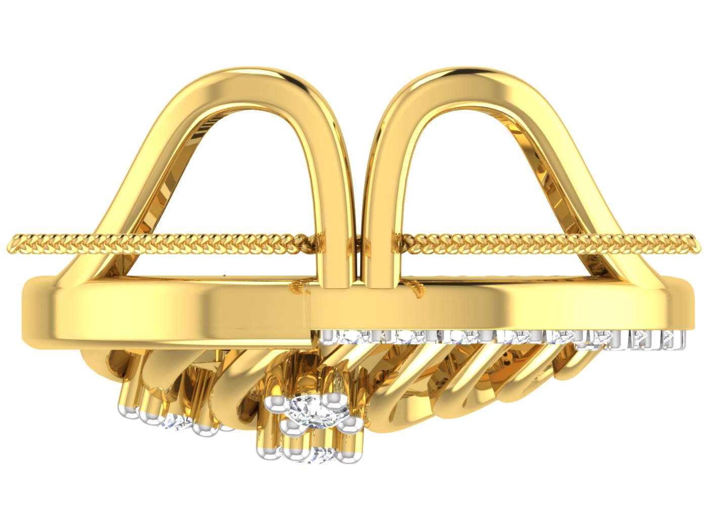 Nidal Jewels | Elara Gold and Diamond Pendant Set - Nidal Jewels