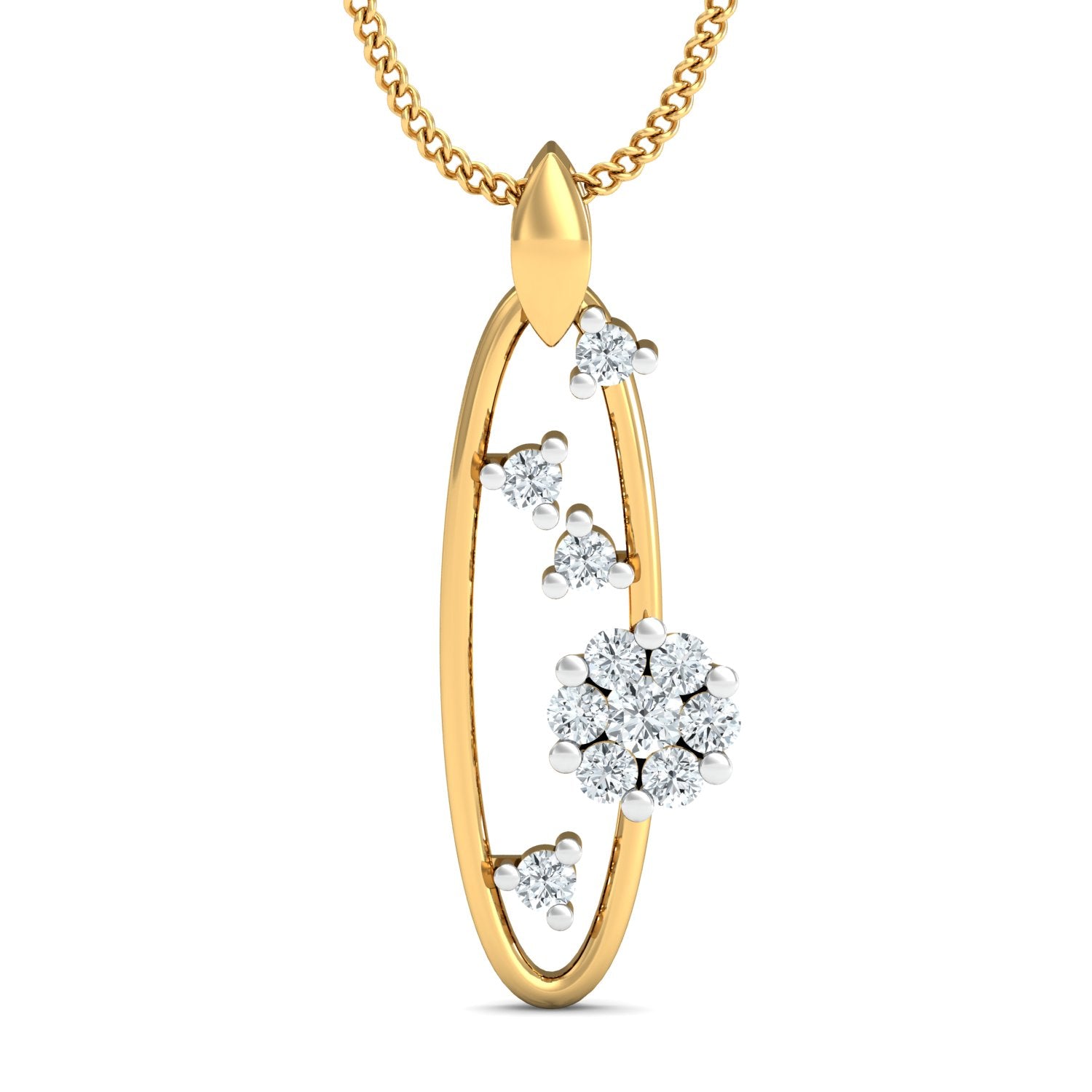 Nidal Jewels | Amberwave Gold and Diamond Pendant Set - Nidal Jewels