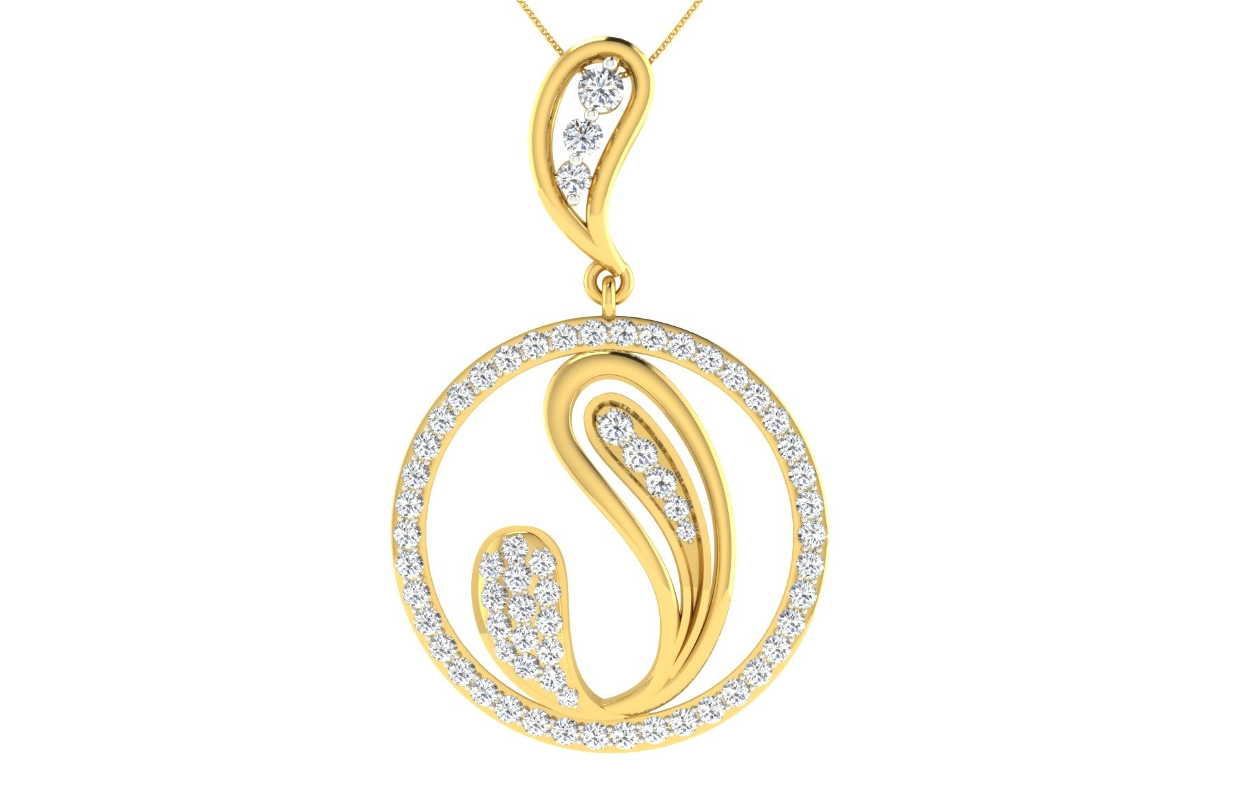 Nidal Jewels | Piscean Gold and Diamond Pendant Set