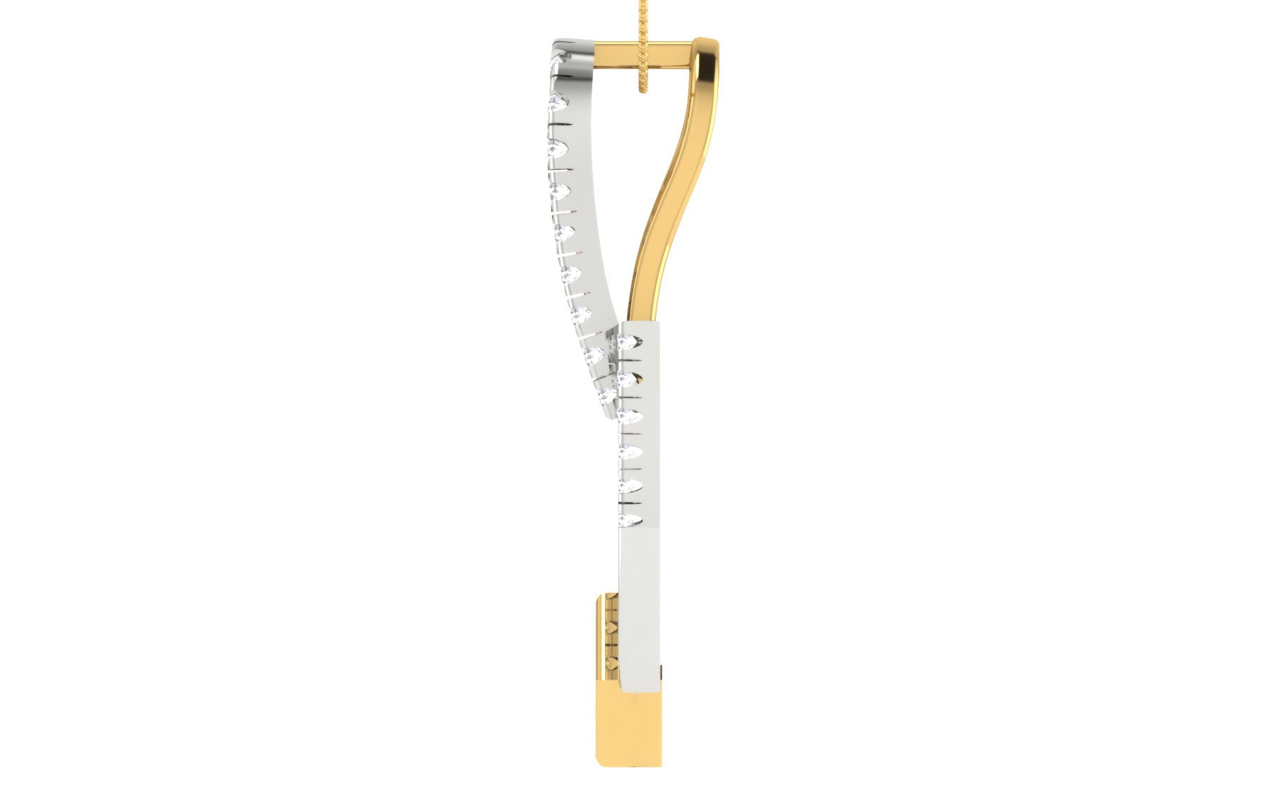 Nidal Jewels | Quartz Rosegold and Gold Diamond Pendant Set