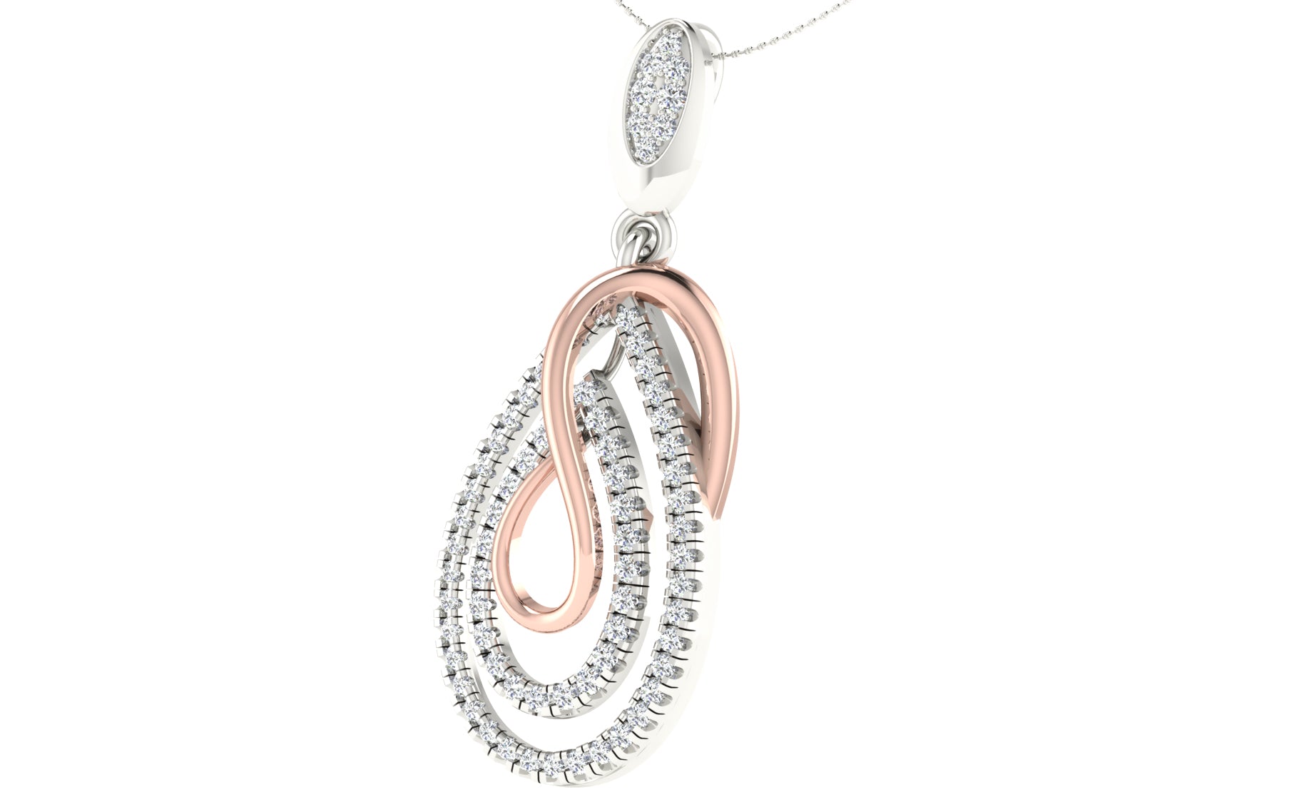 Nidal Jewels | Blush and Spark Diamond Pendant Set