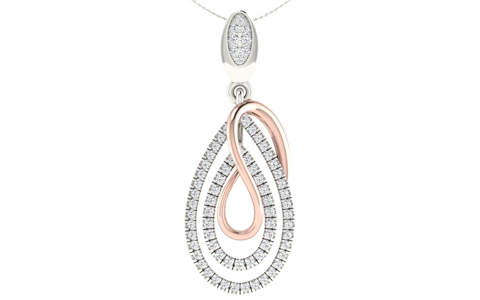 Nidal Jewels | Blush and Spark Diamond Pendant Set