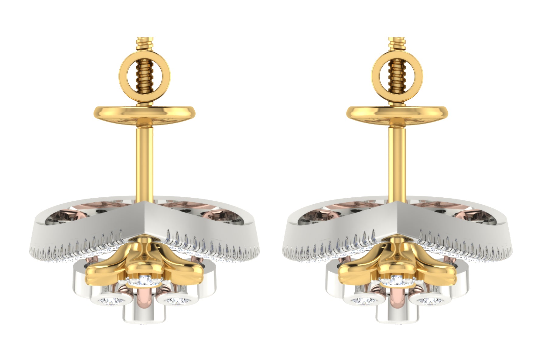 Nidal Jewels | Bouqet Gold and Diamond Pendant Set