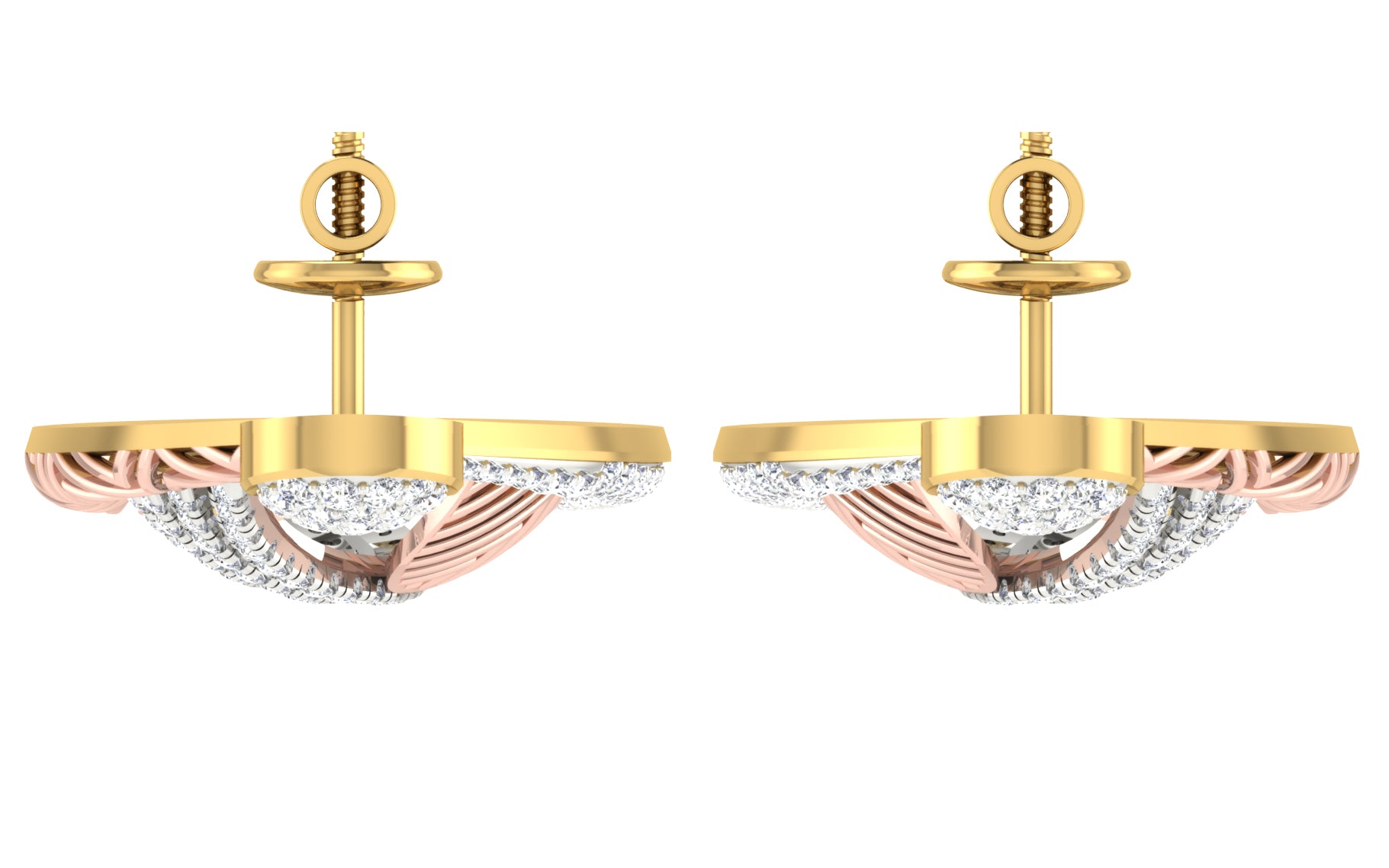 Nidal Jewels | Marquella Gold and Rosegold Diamond Pendant Set
