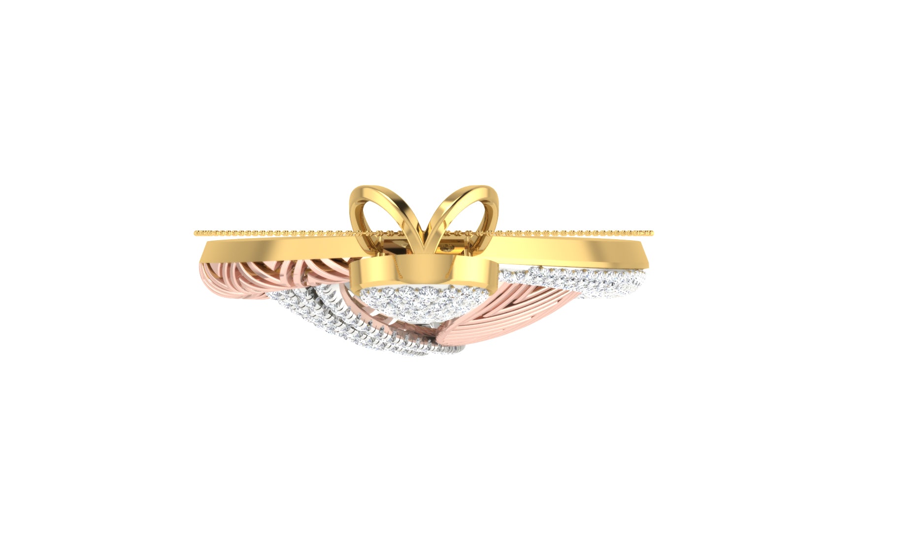 Nidal Jewels | Marquella Gold and Rosegold Diamond Pendant Set