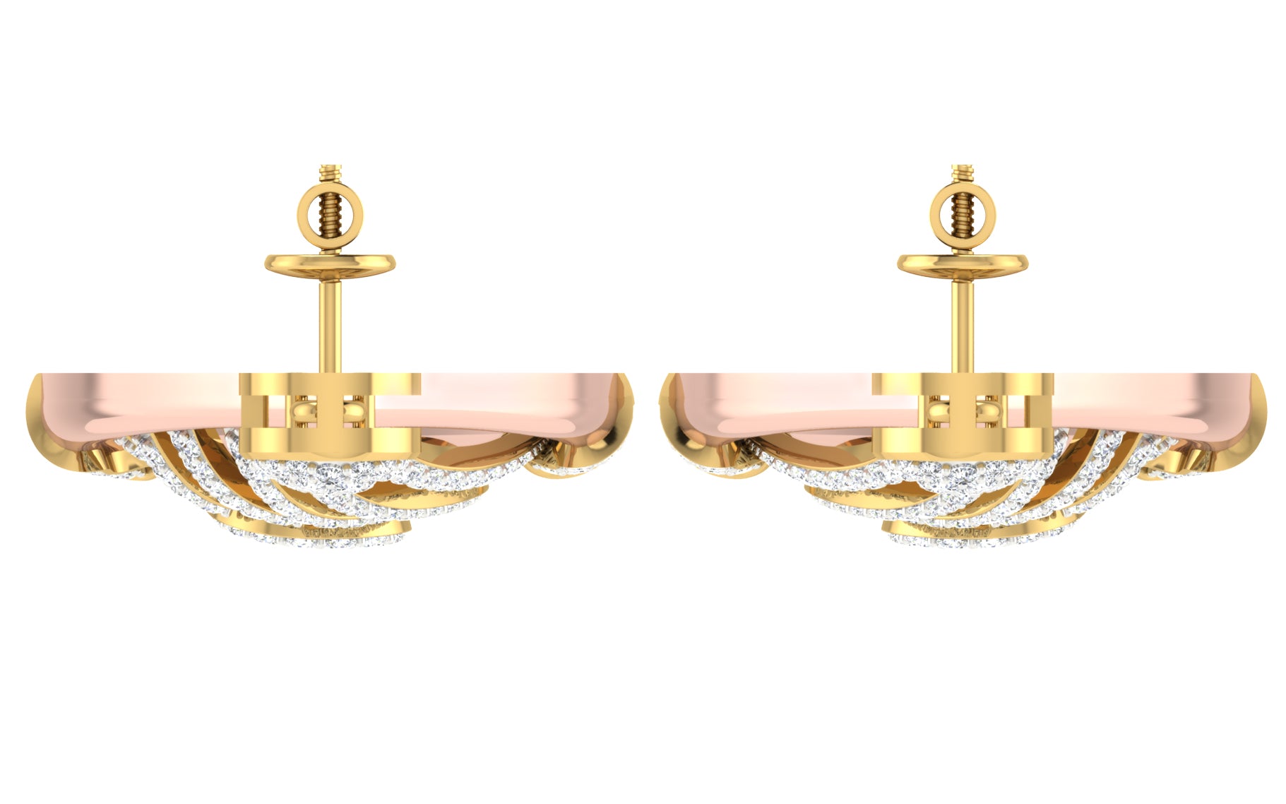 Nidal Jewels | Loveshine Gold and Rosegold Diamond Pendant Set