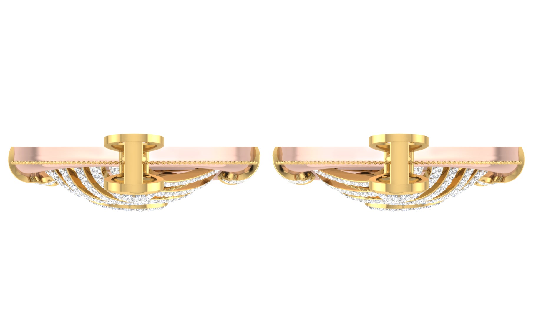 Nidal Jewels | Loveshine Gold and Rosegold Diamond Pendant Set