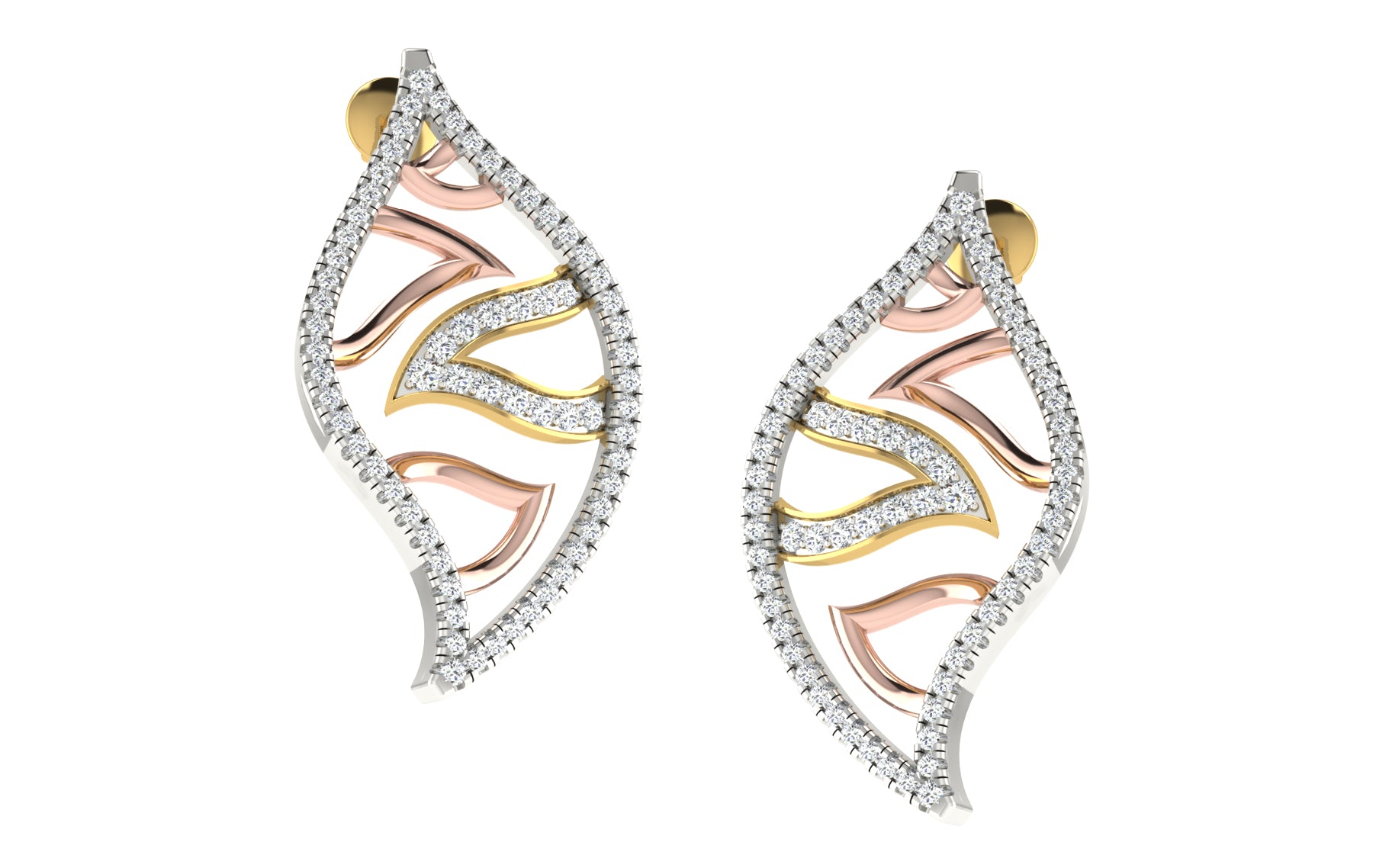 Nidal Jewels | Estella Gold and Rosegold Diamond Pendant Set